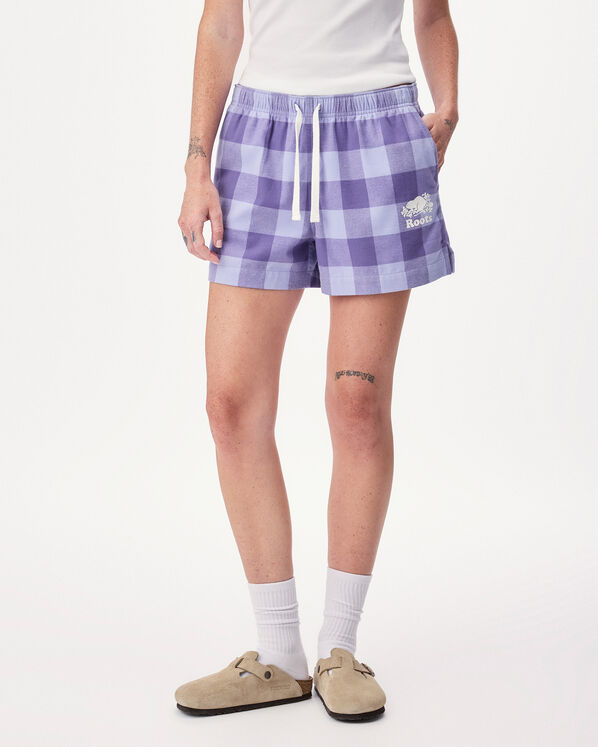 Short de pyjama &agrave; carreaux pour femme
