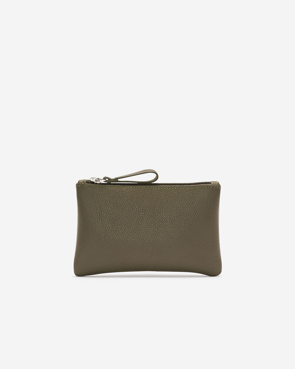 Pochette moyenne à glissière en cuir Cervino