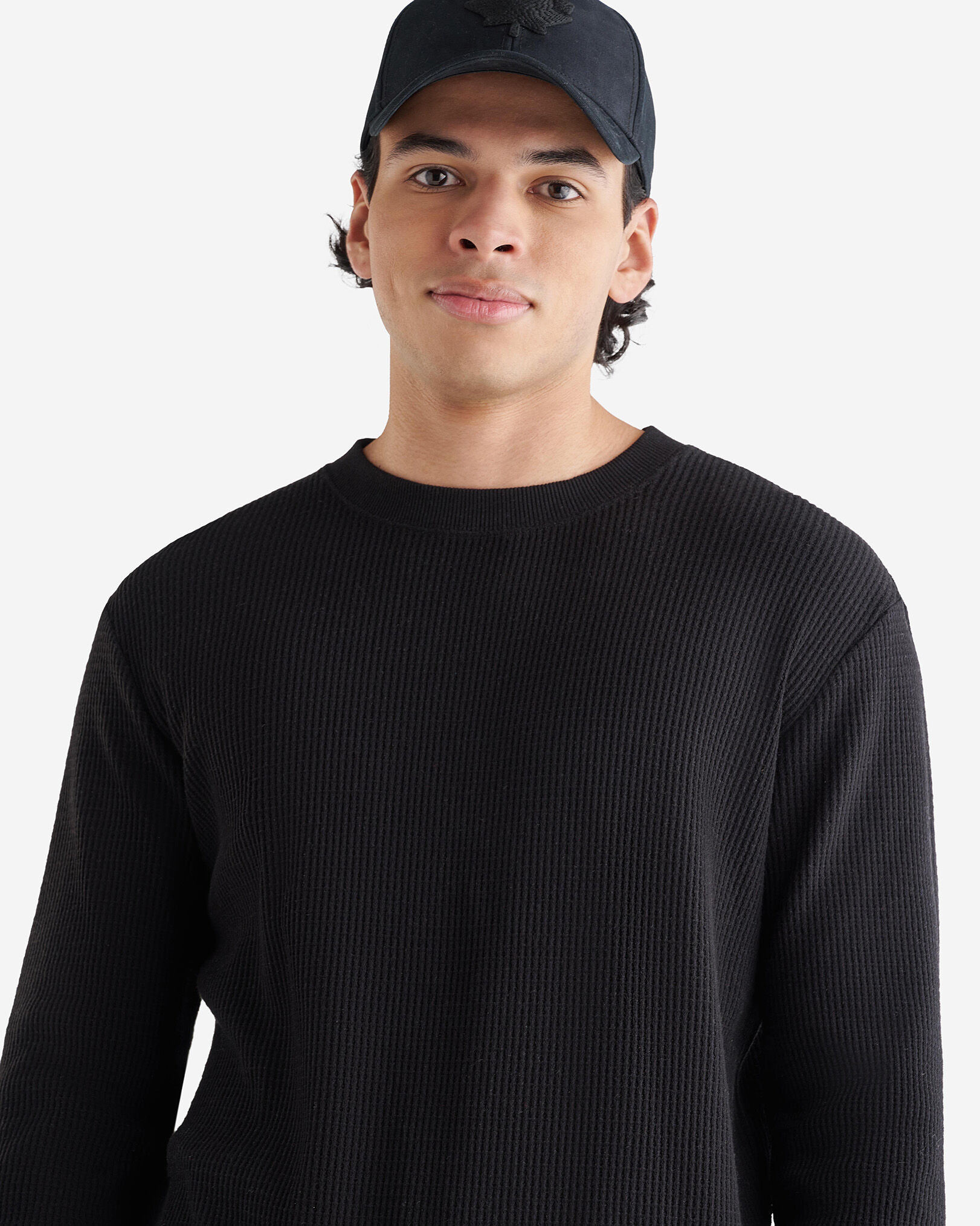 Waffle Long Sleeve Crew Top Long Sleeve Tops Roots