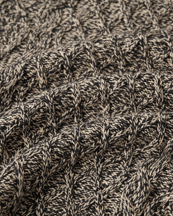 Chandail &agrave; col rond en tricot torsad&eacute; Cabane