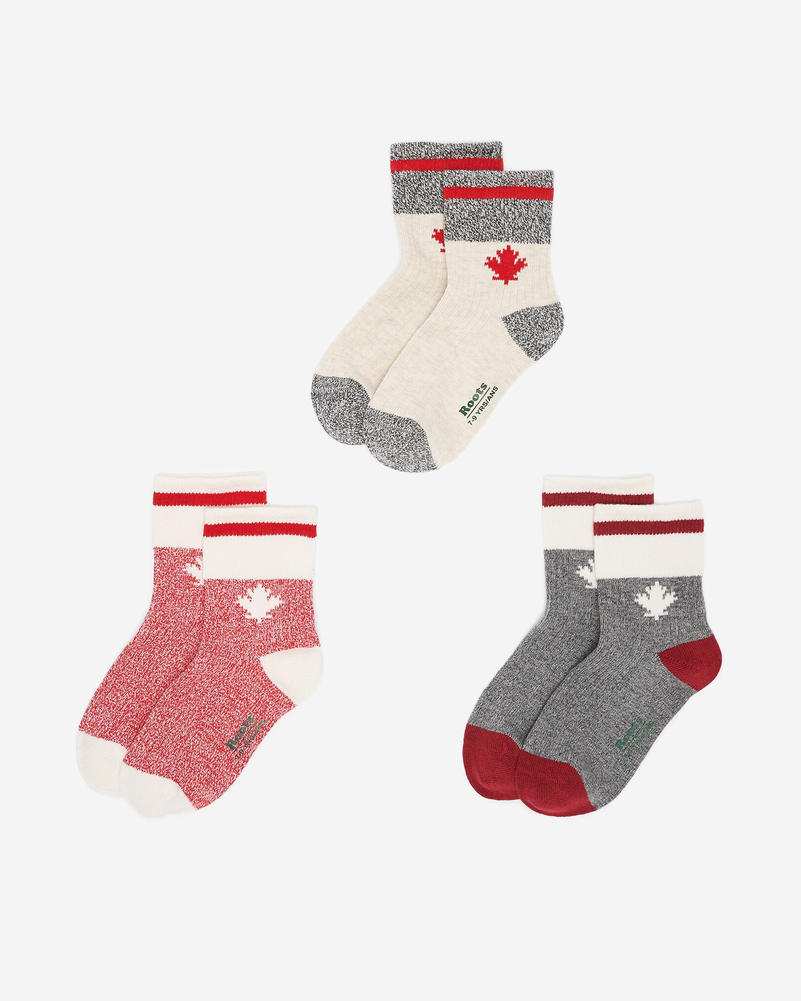 3 paires de chaussettes Érable Cabane pour enfants