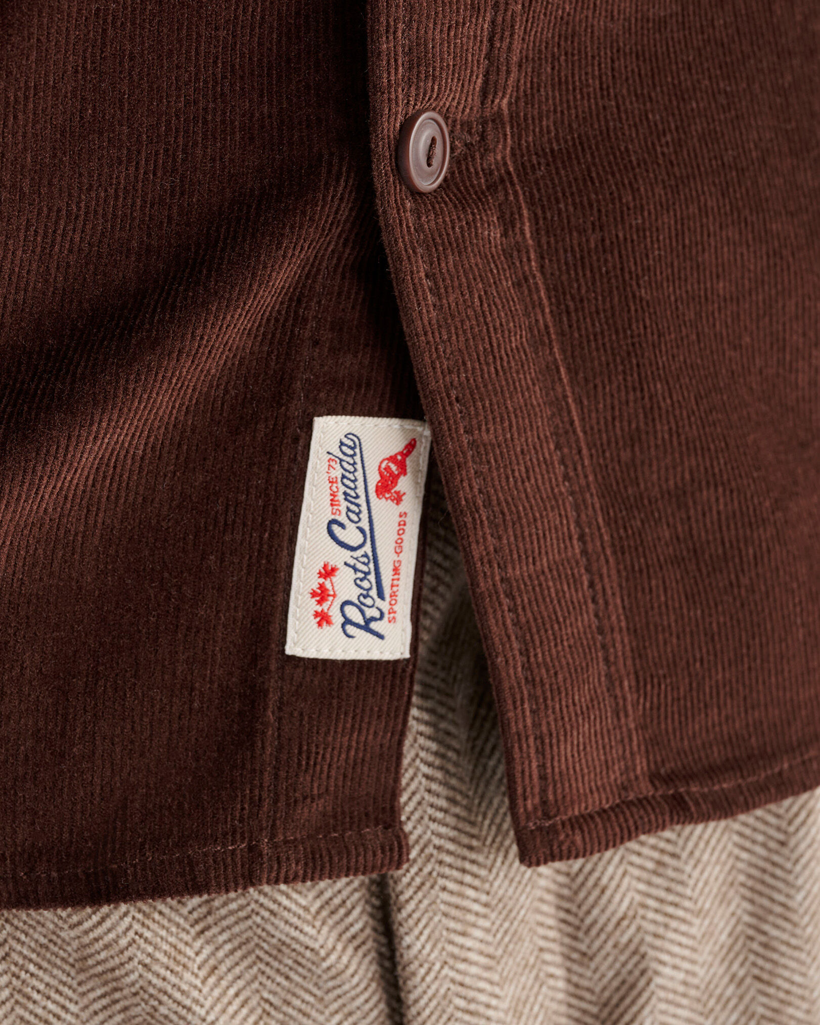 Chemise de travail en velours côtelé
