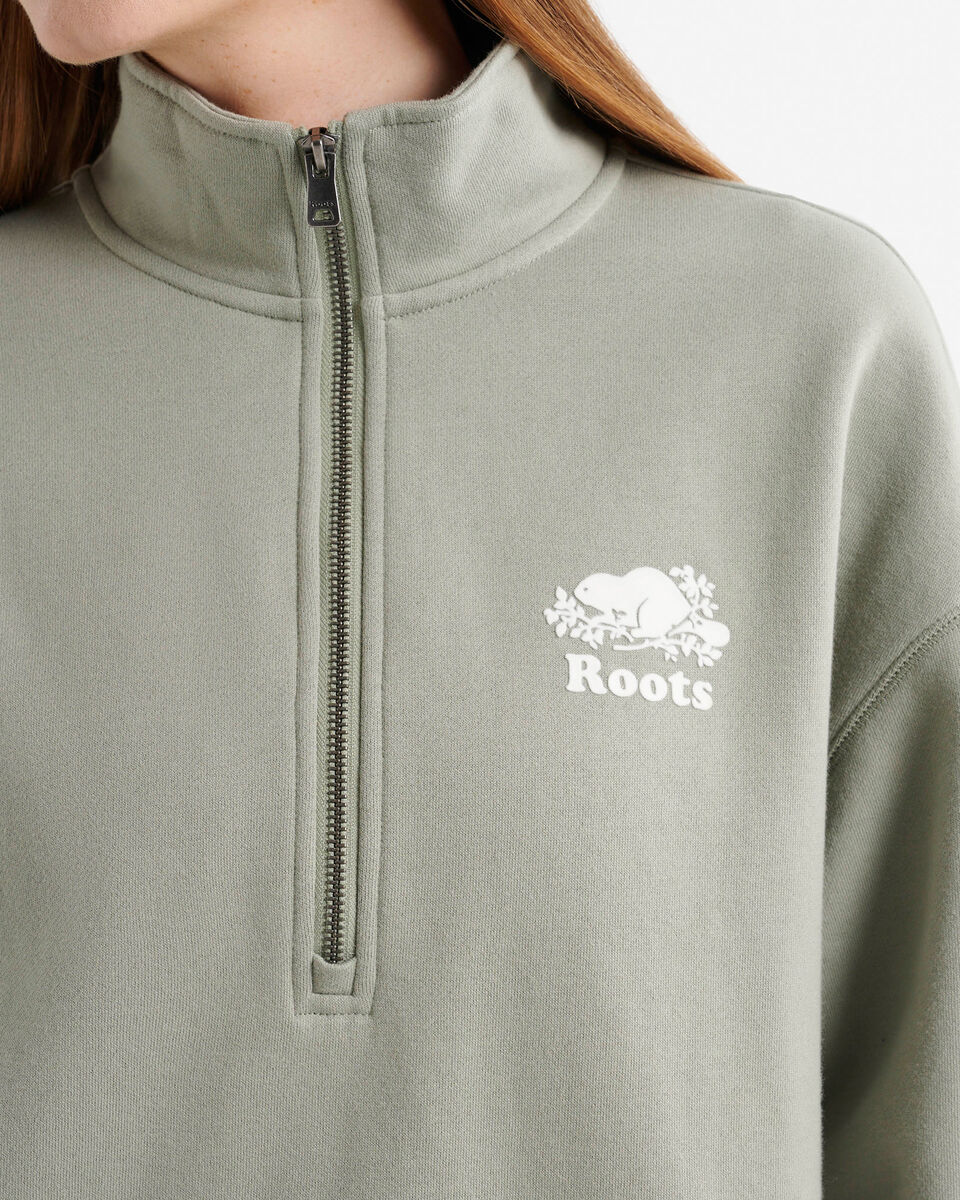 Organic Cooper Relaxed Half Zip Stein