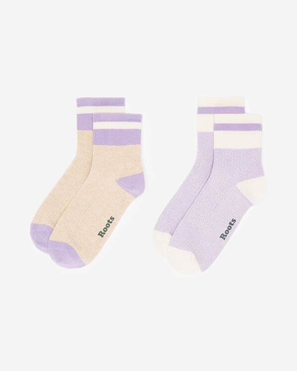 Adult Cotton Cabin Ankle Sock 2 Pack