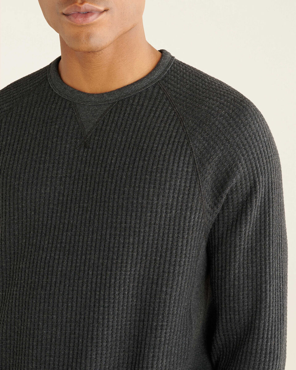 Stretch Waffle Long Sleeve Crew Top