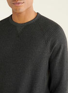 Stretch Waffle Long Sleeve Crew Top