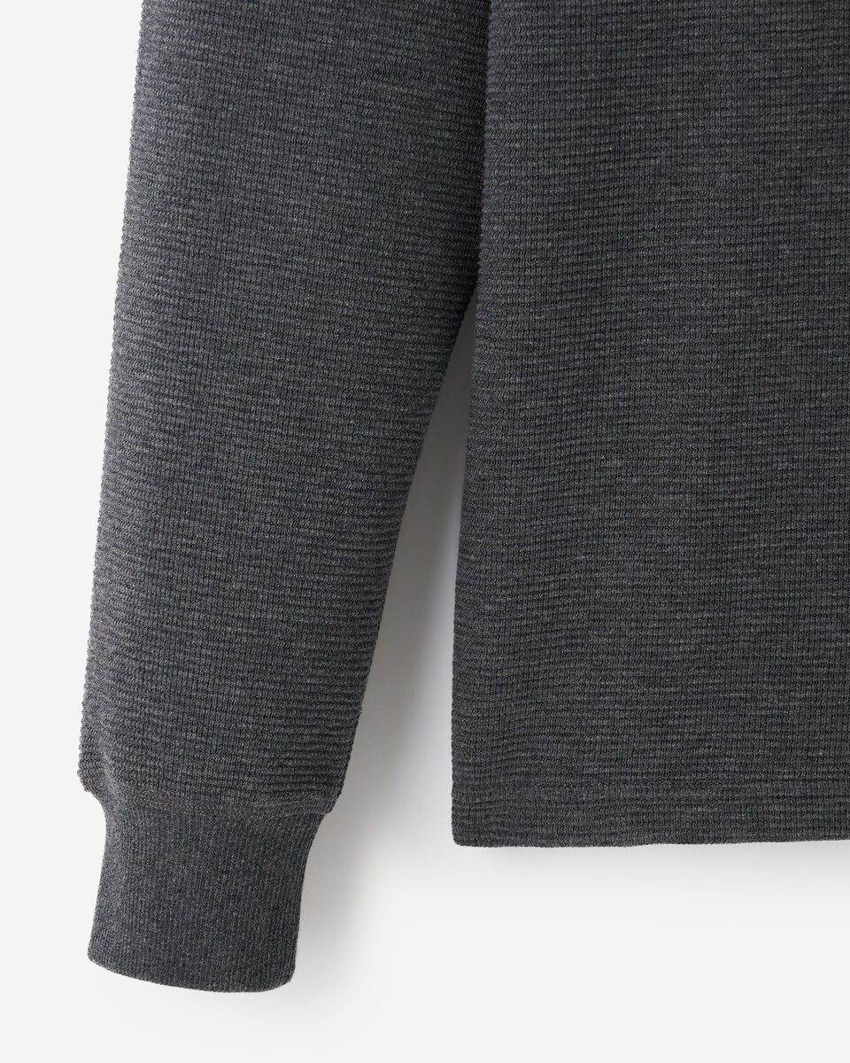 Chandail henley à col boutonné en tricot double Thompson