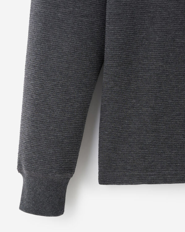 Chandail henley à col boutonné en tricot double Thompson Chandail henley à col boutonné en tricot double Thompson