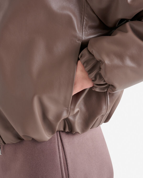 Blouson matelassé en cuir Blouson matelassé en cuir