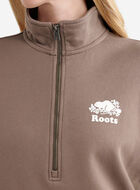 Chandail &agrave; col &agrave; glissi&egrave;re d&eacute;contract&eacute; en coton bio Cooper