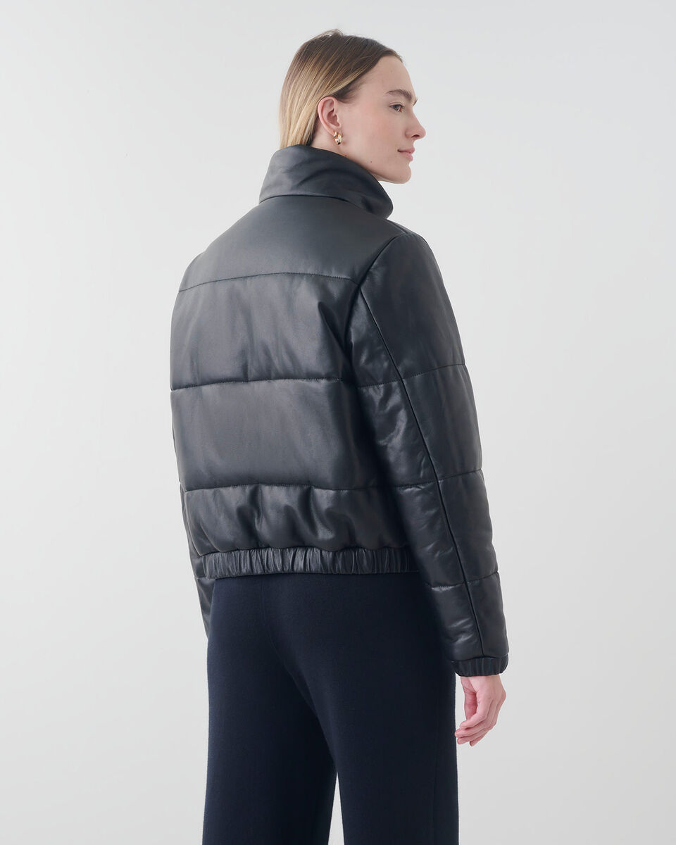 Cropped Leather Puffer Vegetal