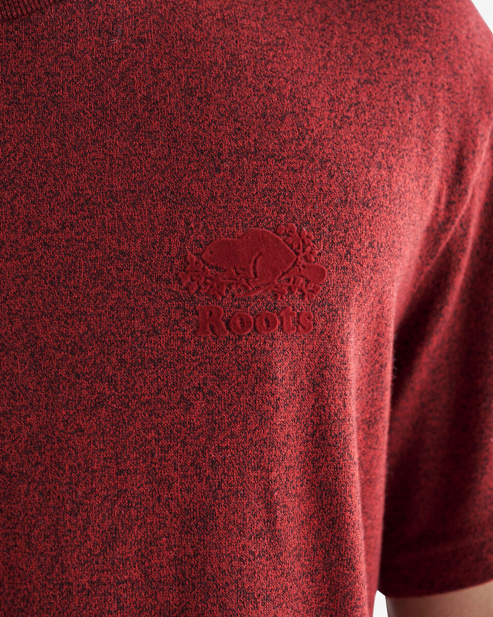 T-shirt poivré en coton bio pour hommes