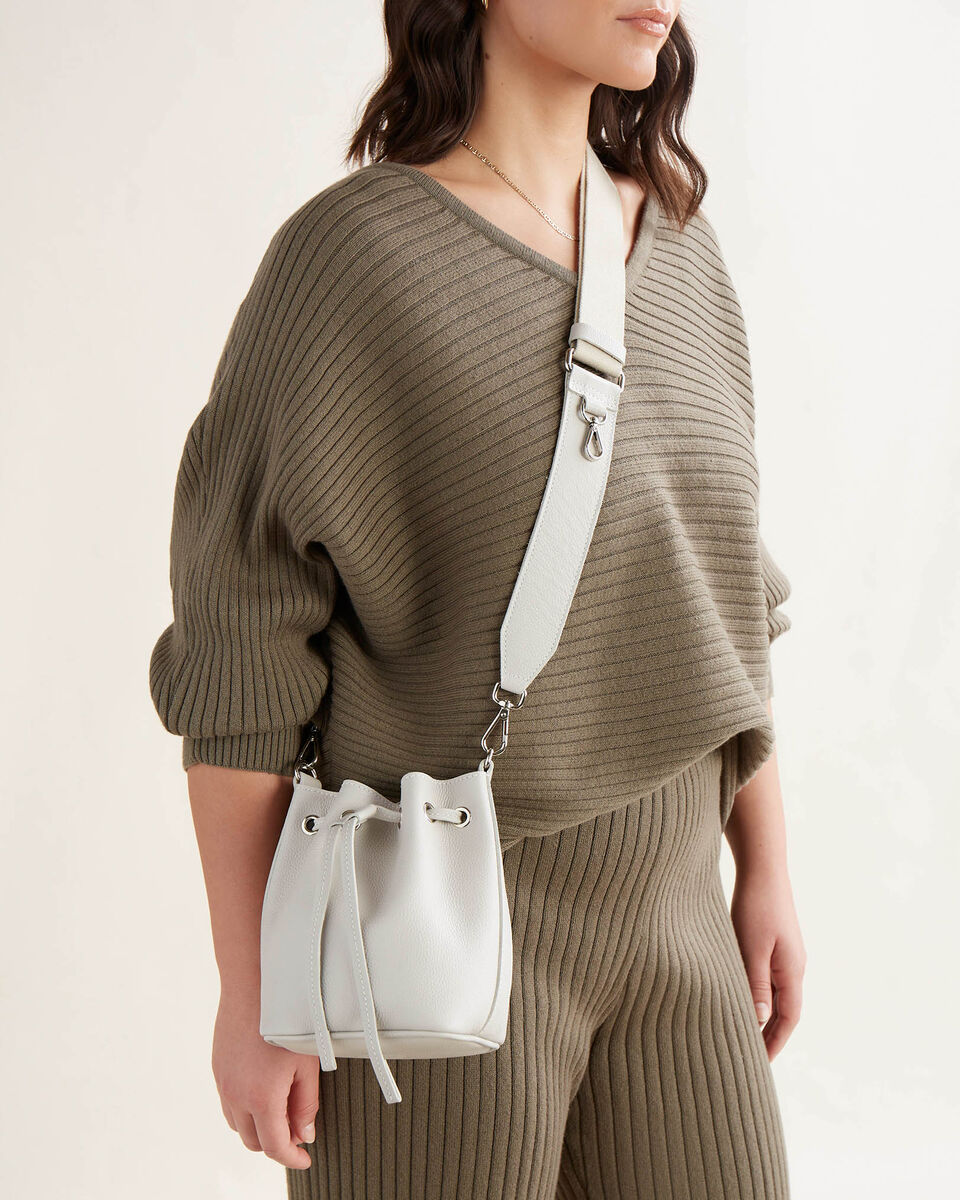 Mini sac seau en cuir Cervino