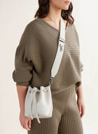 Mini sac seau en cuir Cervino