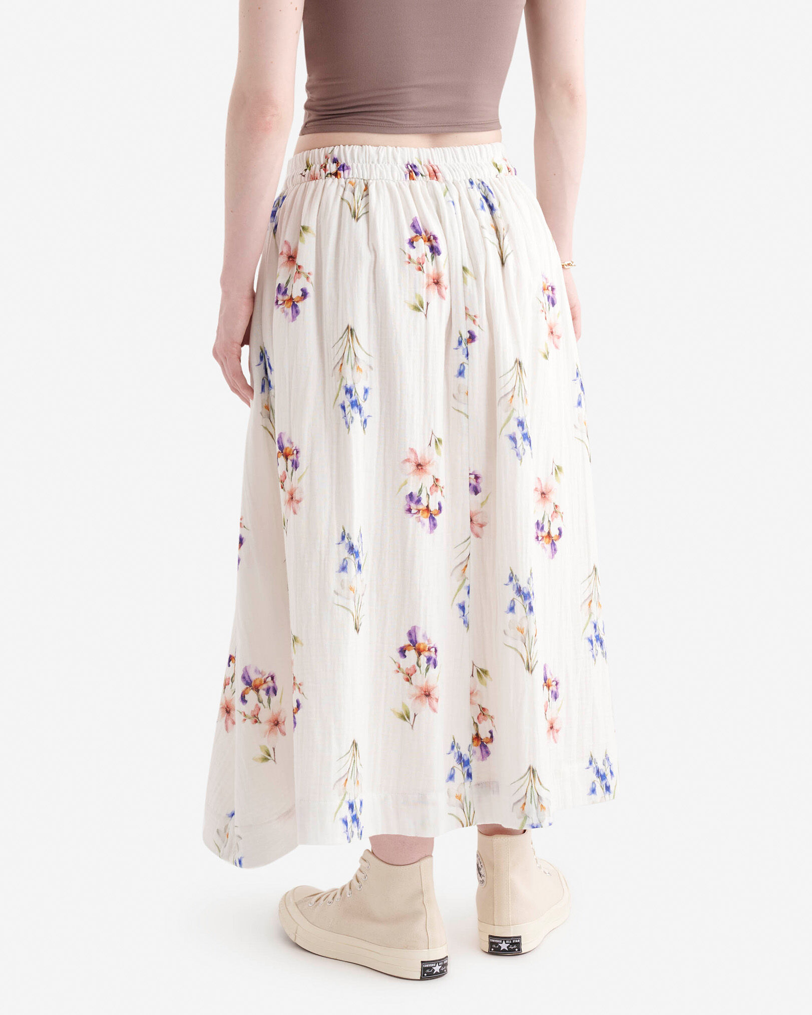 Isla Cotton Gauze Print Skirt