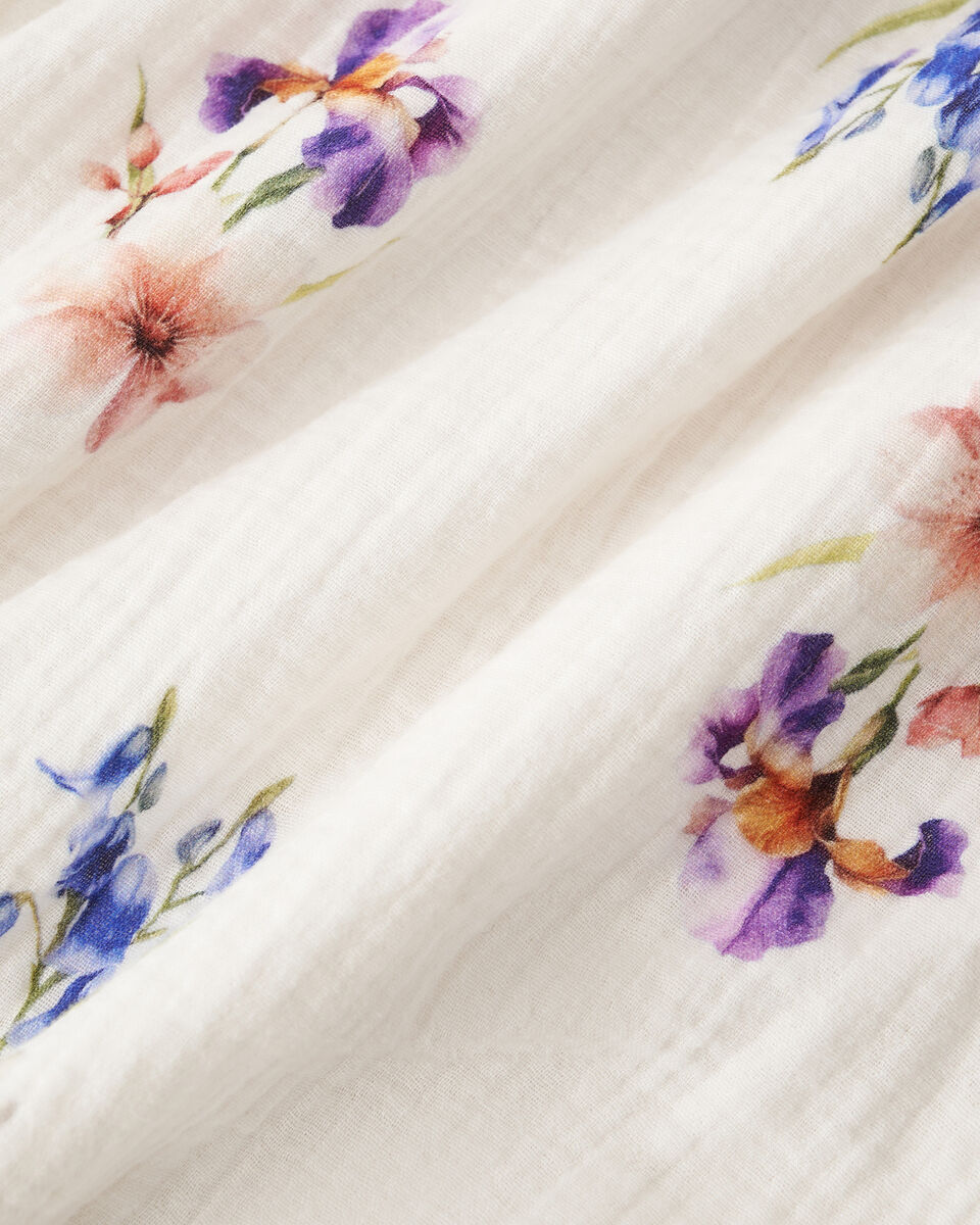 Isla Cotton Gauze Print Tea Dress