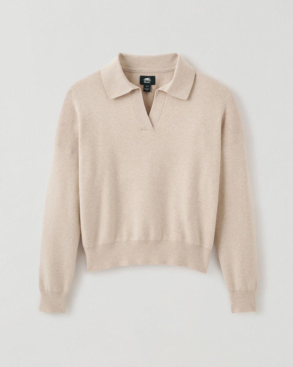 Roots Luxe Lounge Polo Sweater. 1