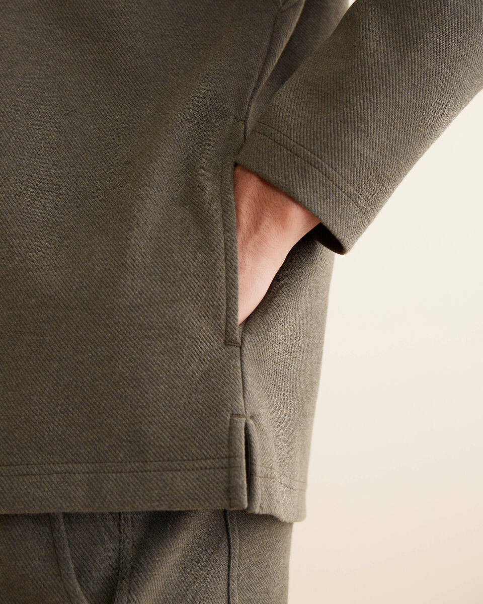 Junction Knit Twill Half Zip Polo