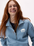 Organic Cooper Relaxed Quarter Zip Stein