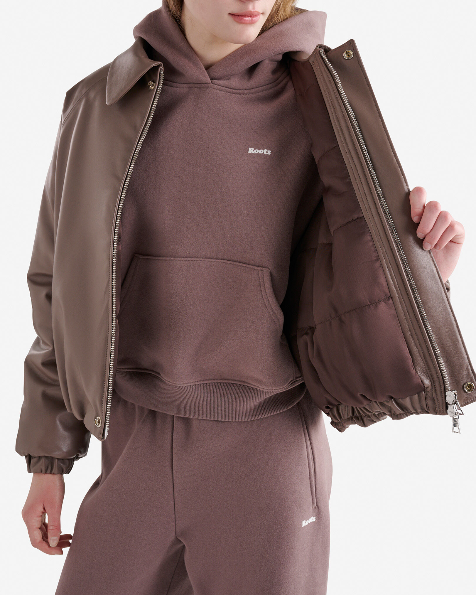 Leather Bubble Jacket