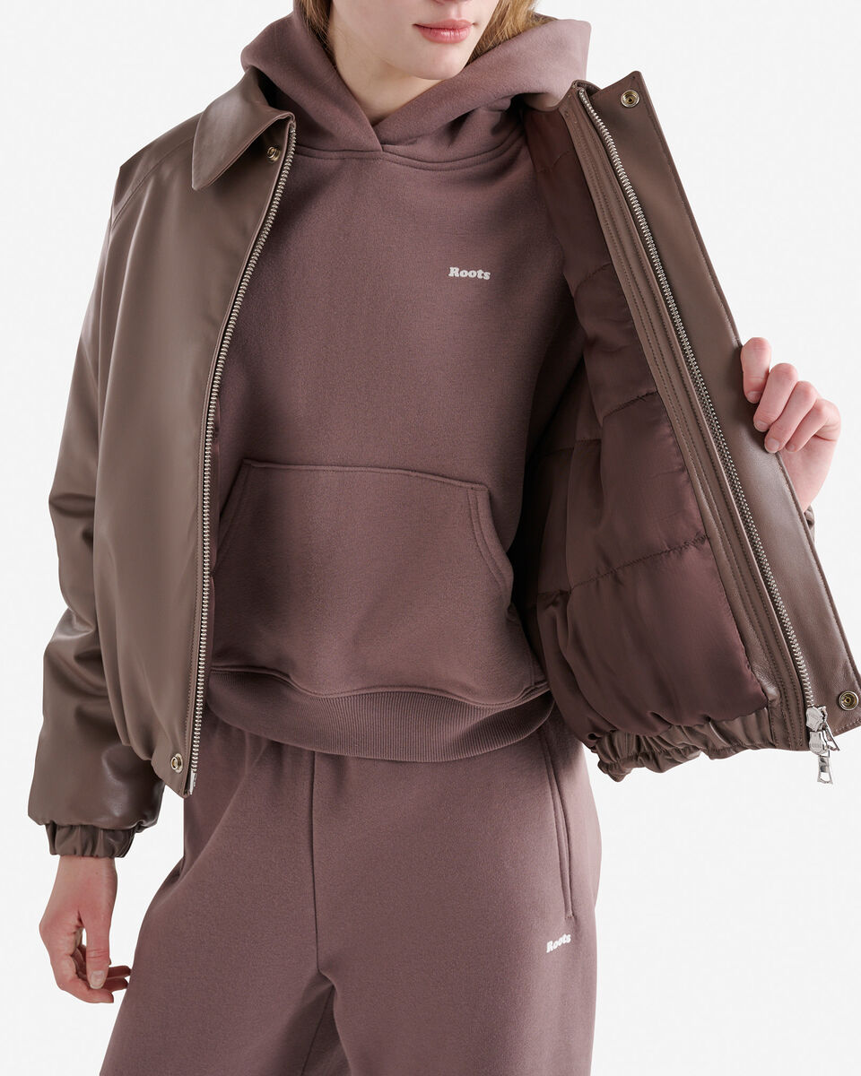 Leather Bubble Jacket