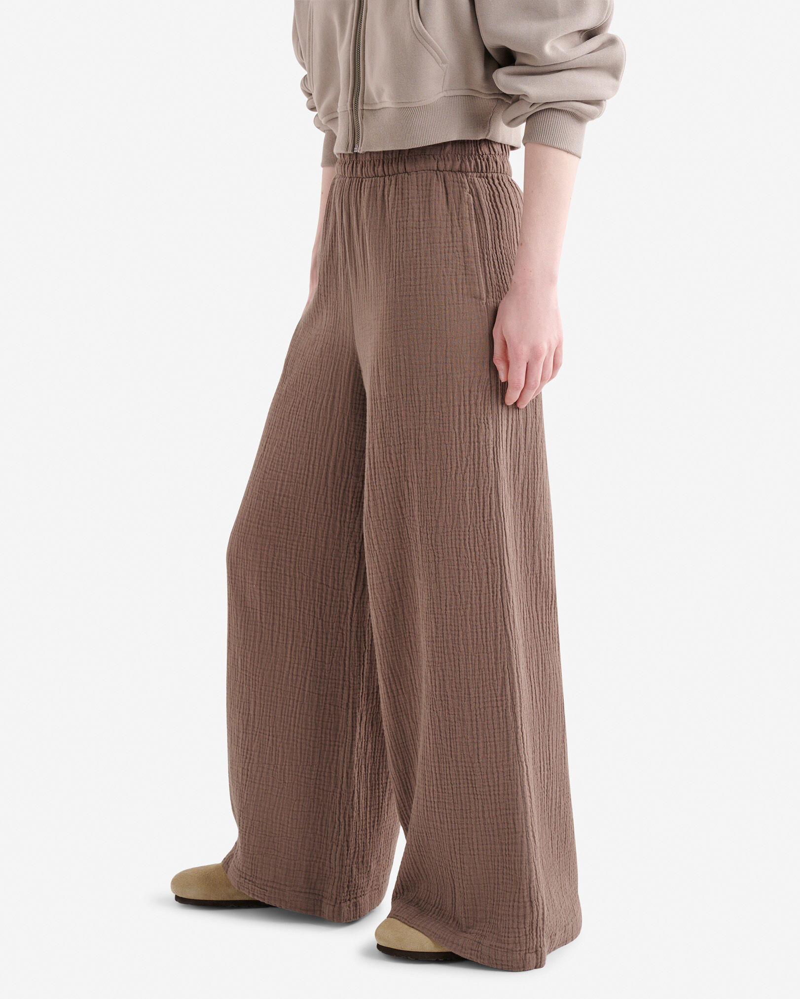 Isla Cotton Gauze Wide Leg Pant
