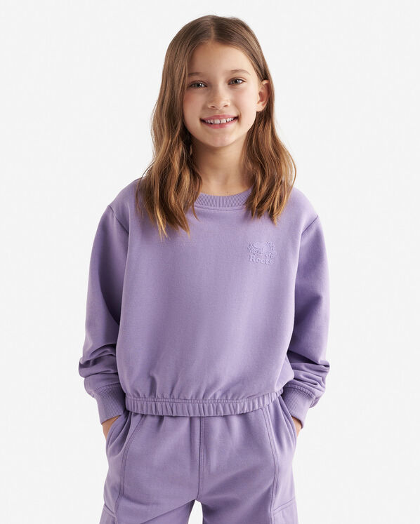 Chandail à col rond douillet cintré pour filles