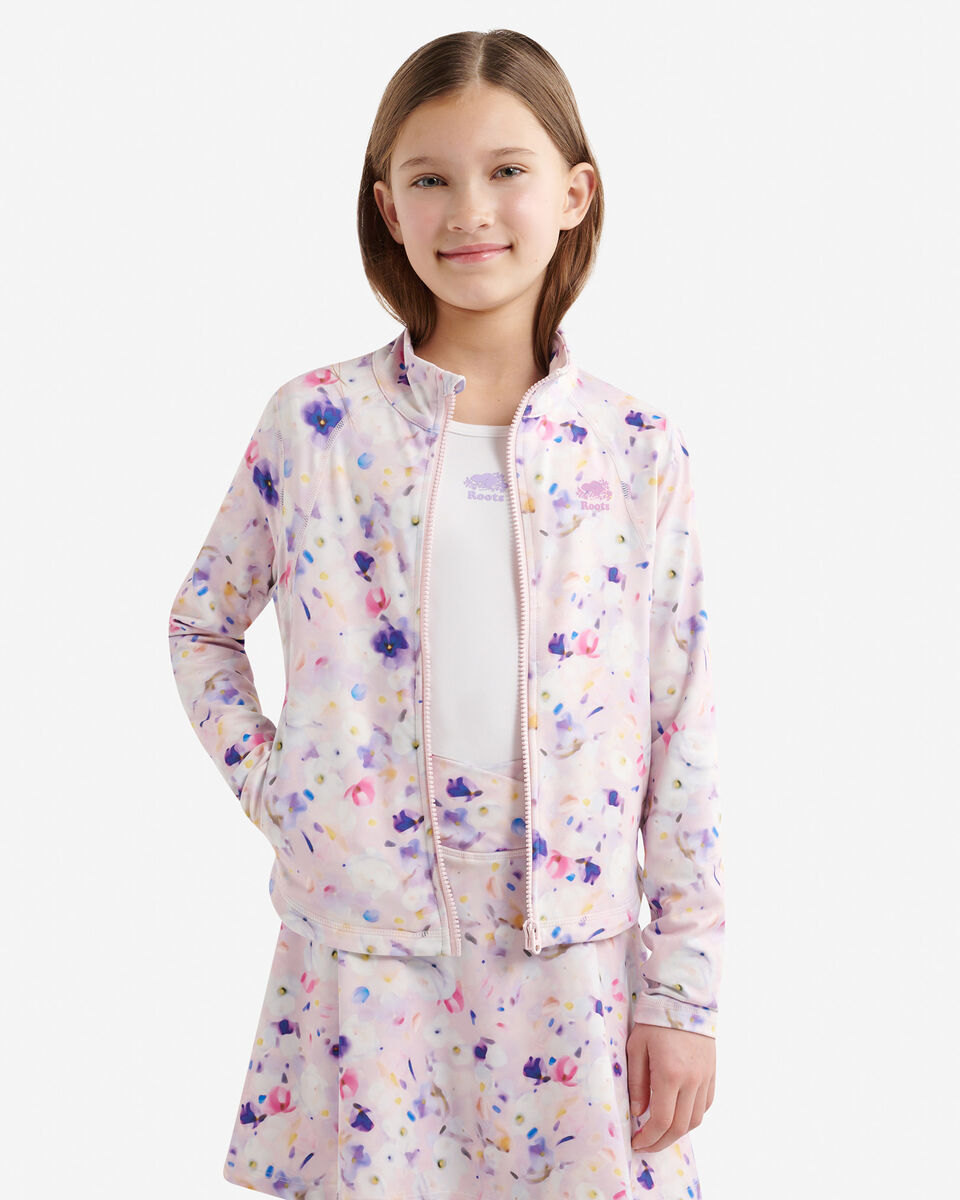 Blouson d&rsquo;athl&eacute;tisme sport ajust&eacute; pour filles