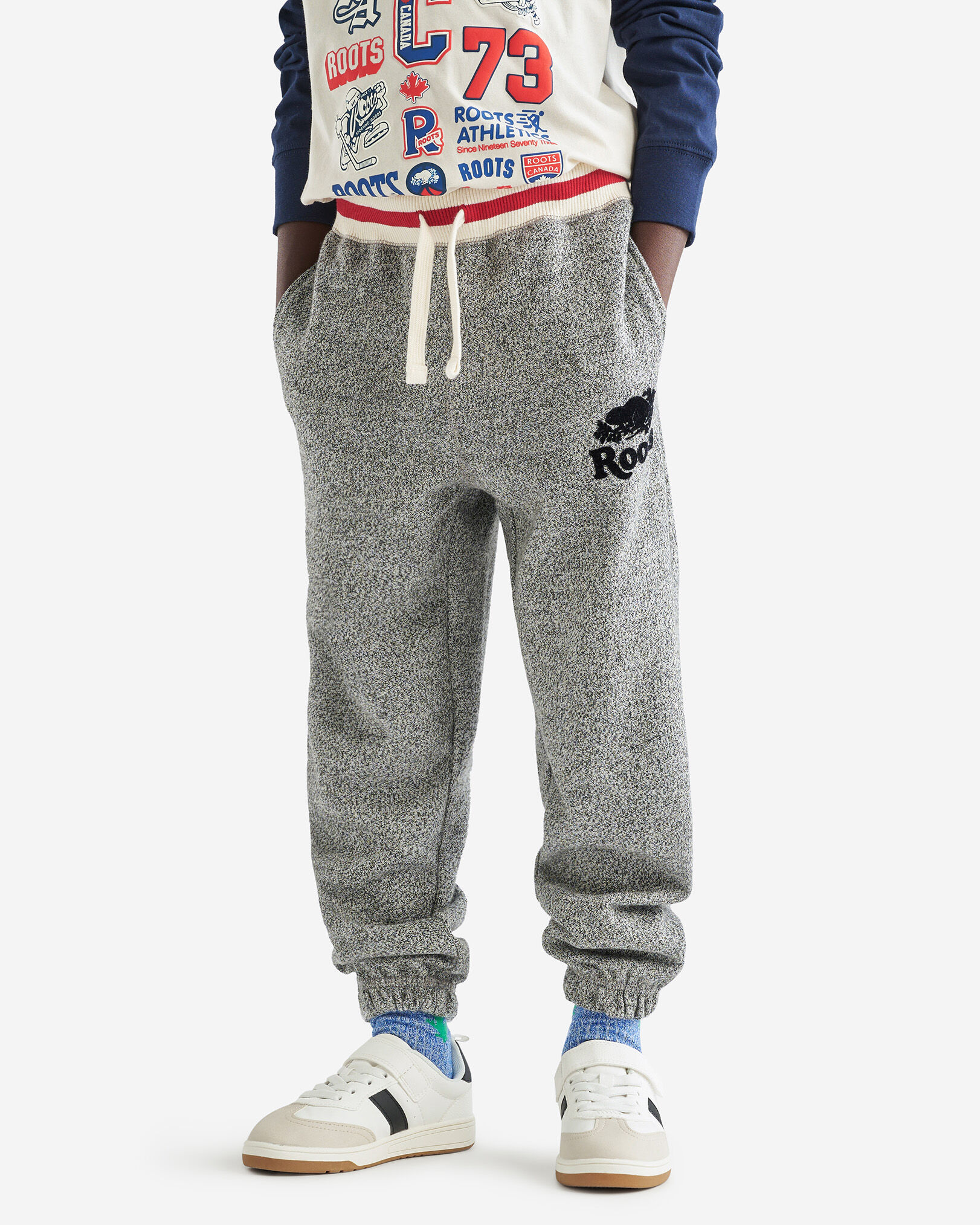 Kids Grey Sweatpants Roots