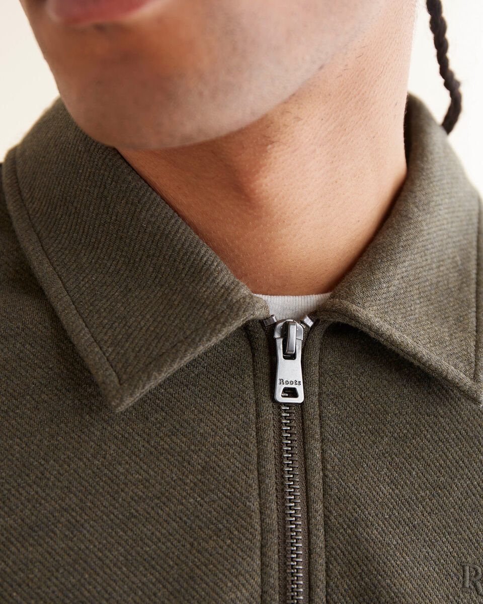 Junction Knit Twill Half Zip Polo