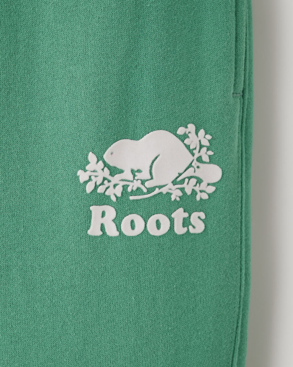 Pantalon ajusté à cheville côtelée en molleton de coton bio pour fille