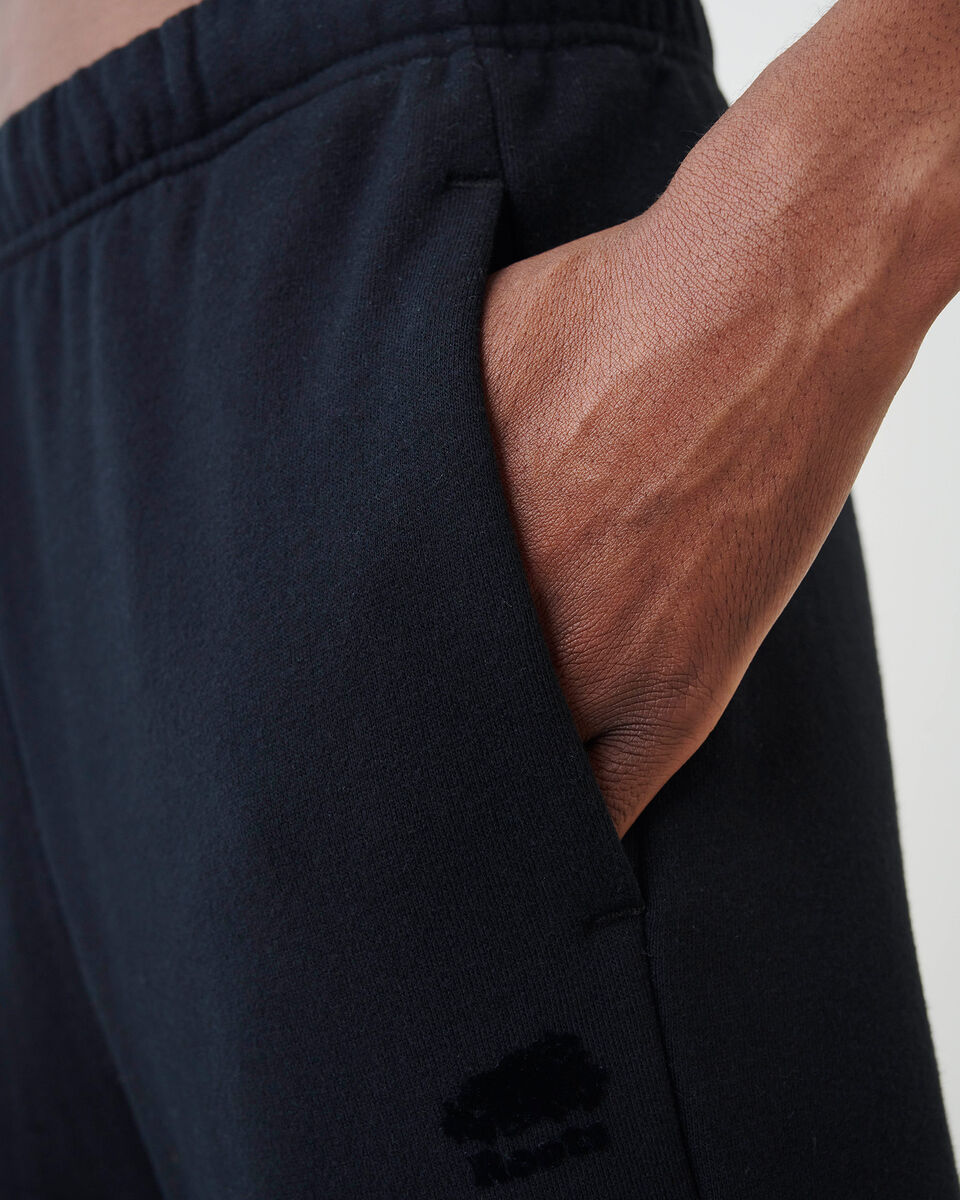 Pantalon ajusté à taille haute en molleton de coton bio Cooper
