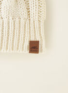 Robe en tricot à col en V et torsades pour toutes-petites