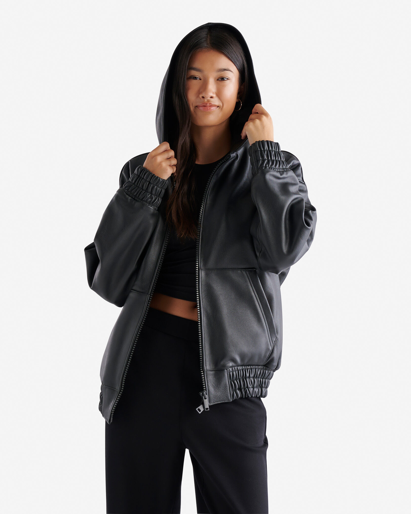 Roots leather jacket womens hotsell
