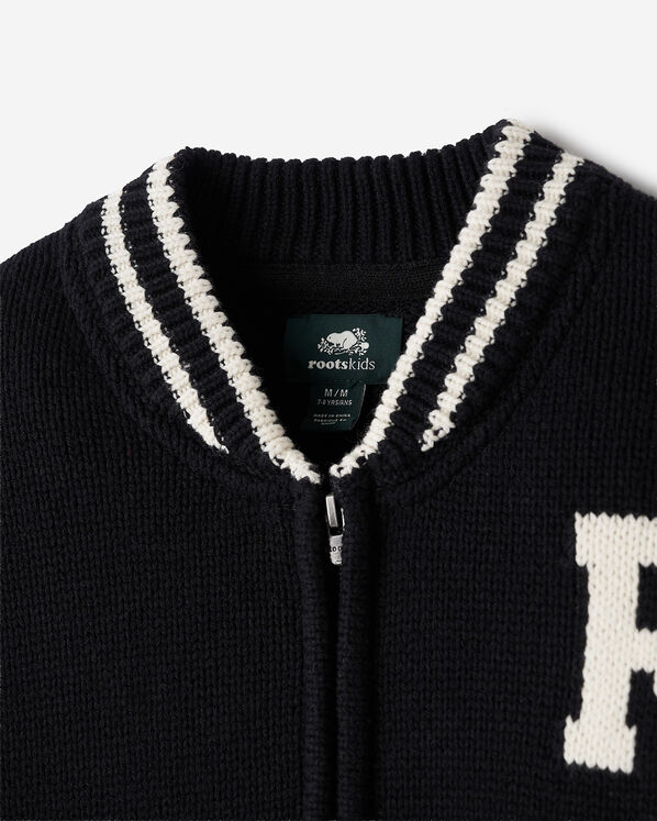 Kids Roots Knit Varsity Jacket