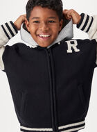 Kids Roots Knit Varsity Jacket