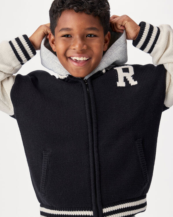 Kids Roots Knit Varsity Jacket