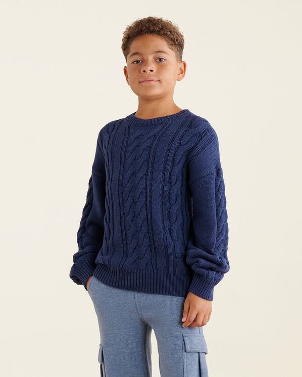 Kids Cable Crew Sweater