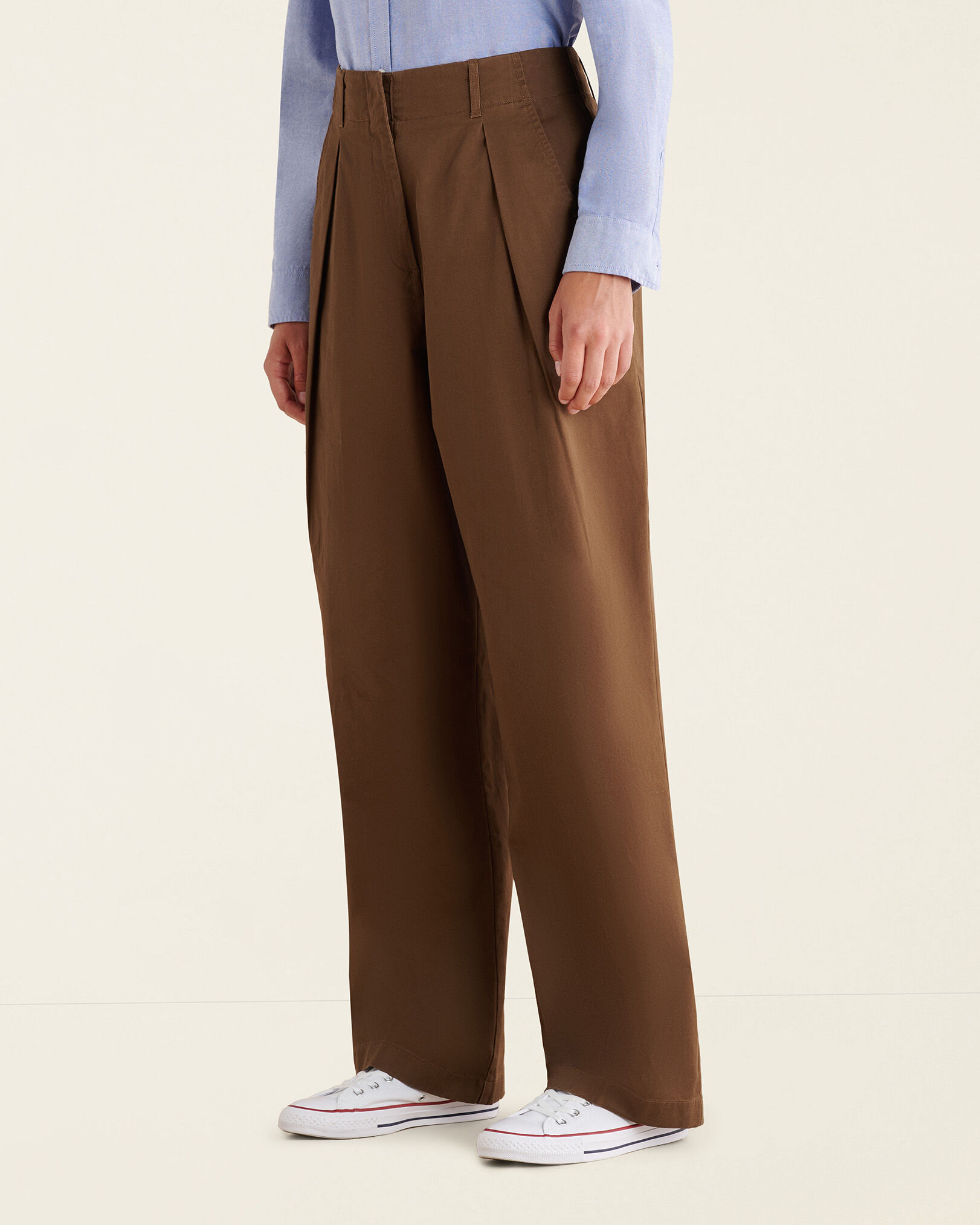 Pantalon à plis
