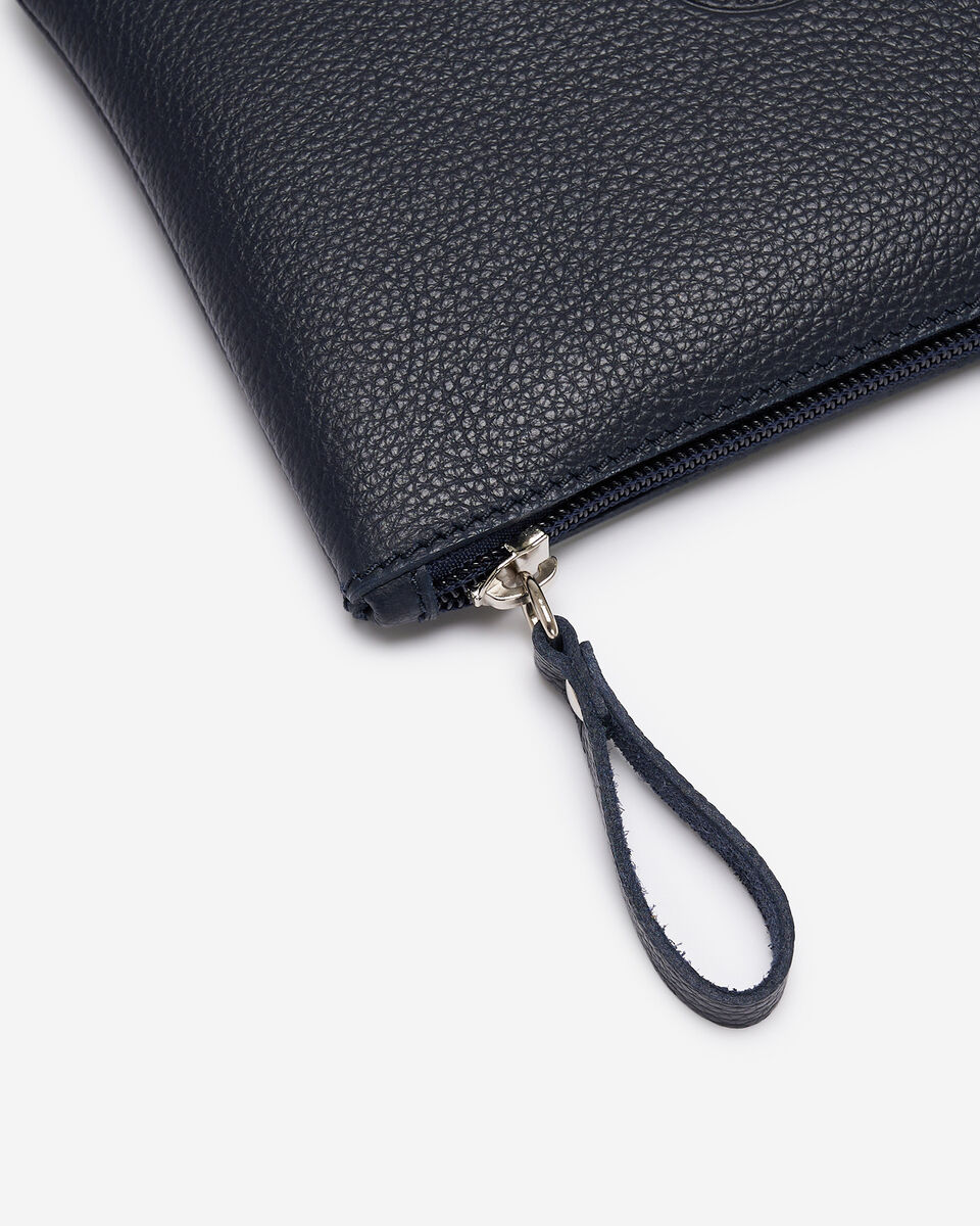 Grande pochette &agrave; glissi&egrave;re en cuir Cervino