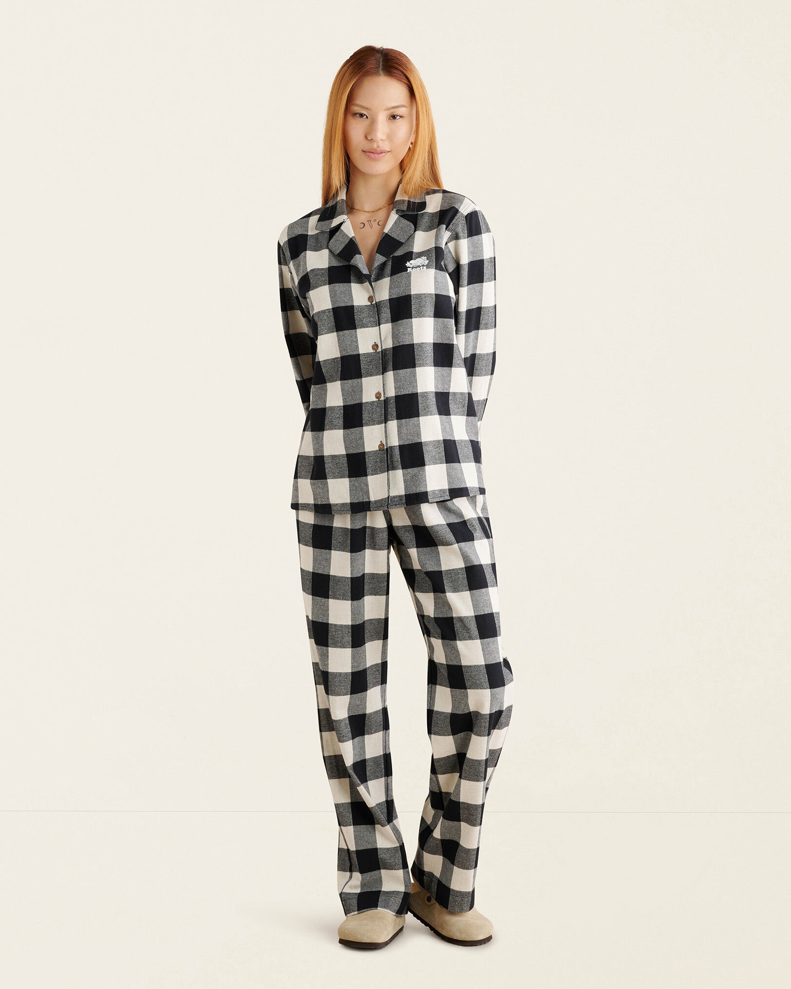 Park Plaid Pajama Set Sleepwear Lounge Roots