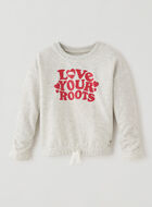 Toddler Girls Love Cozy Ruched Crew Sweatshirt