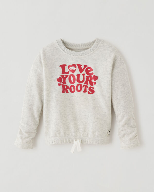 Toddler Girls Love Cozy Ruched Crew Sweatshirt