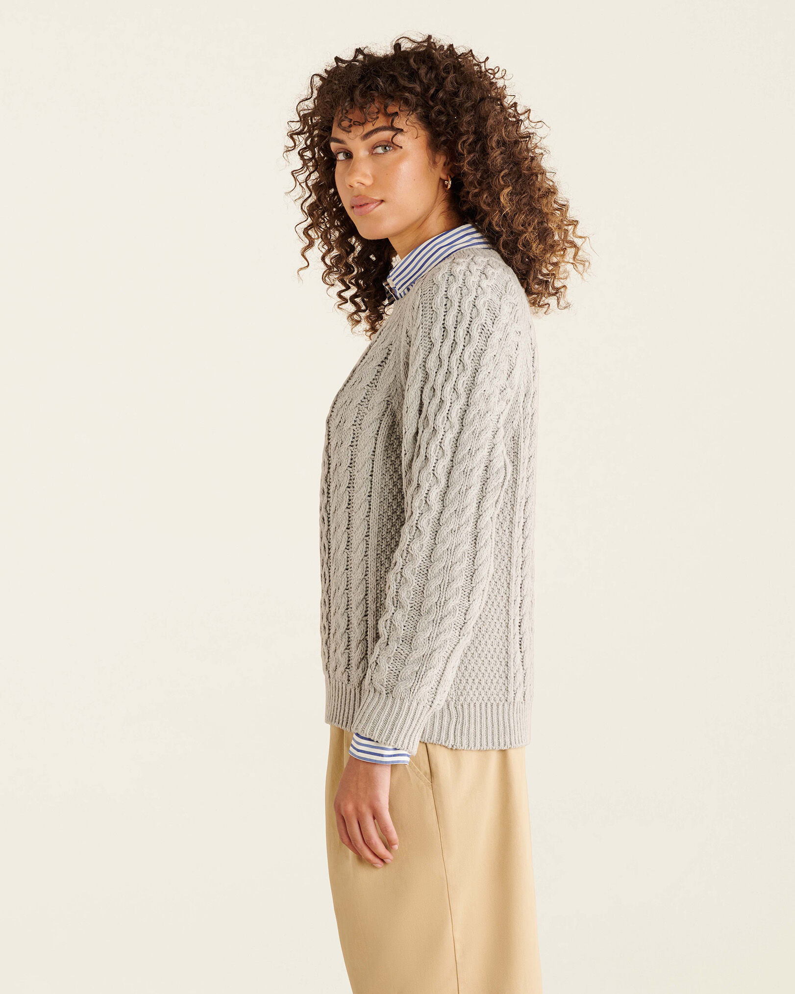 Cable Sweater Sweaters and Cardigans Roots