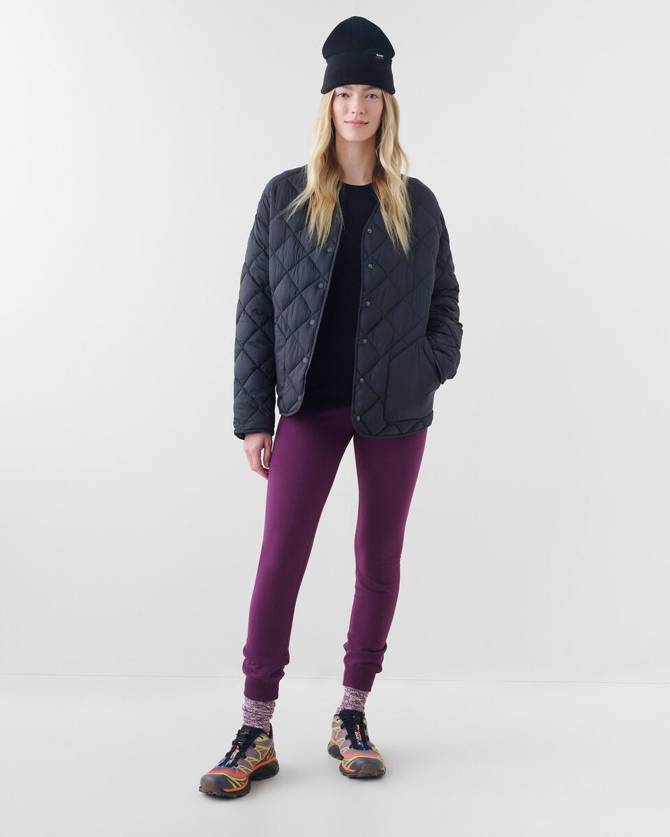 Legging douillet à cheville côtelée en coton bio Cooper