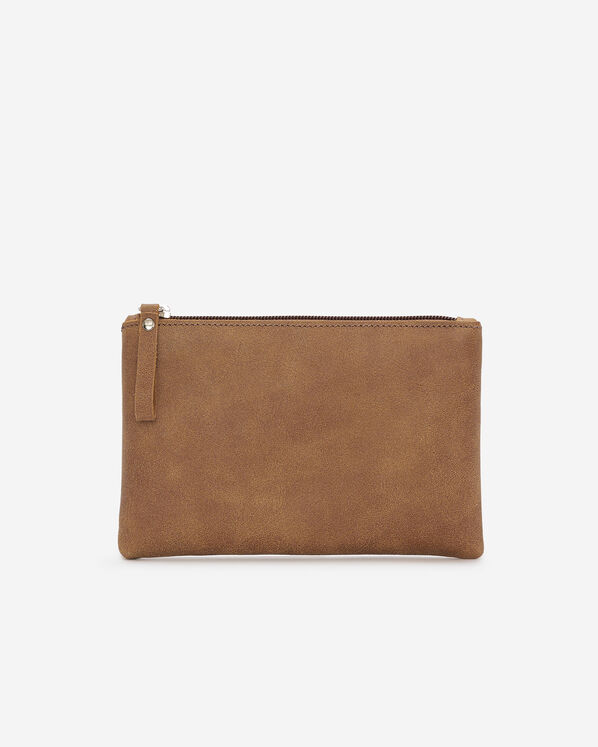 Grande pochette à glissière en cuir Tribe