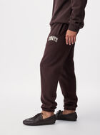 Pantalon molletonn&eacute; &agrave; appliqu&eacute; &agrave; carreaux