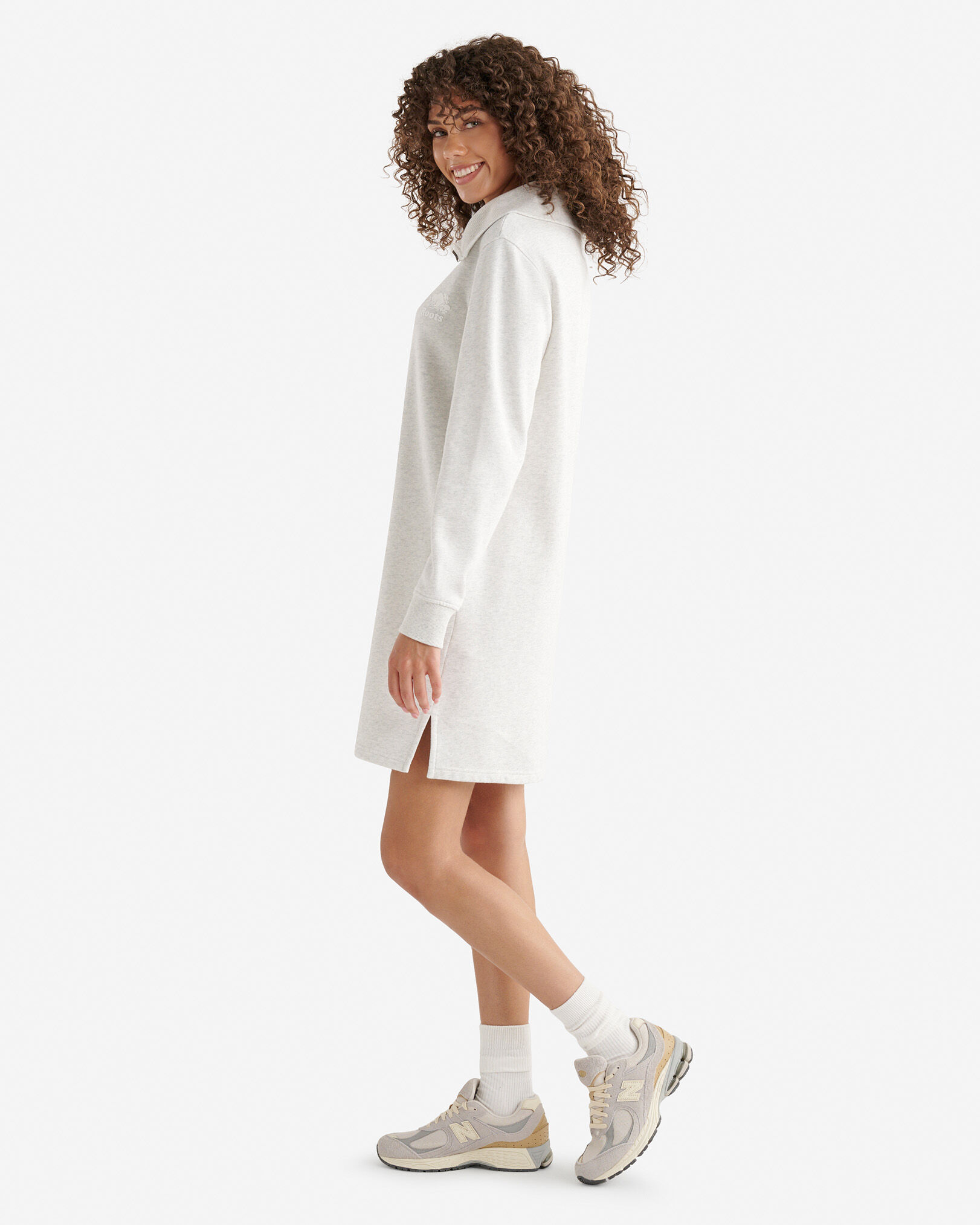 Organic Cooper Half Zip Dress
