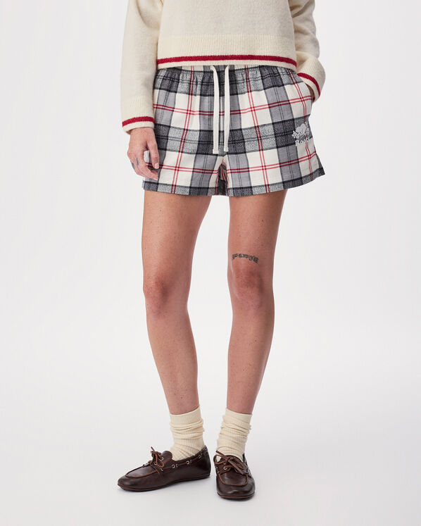 Short de pyjama &agrave; carreaux pour femme