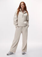 Pantalon &agrave; jambe large en molleton de coton bio Cooper